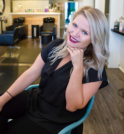 Tiffany Brickley, owner and stylist at Top Knot Hair